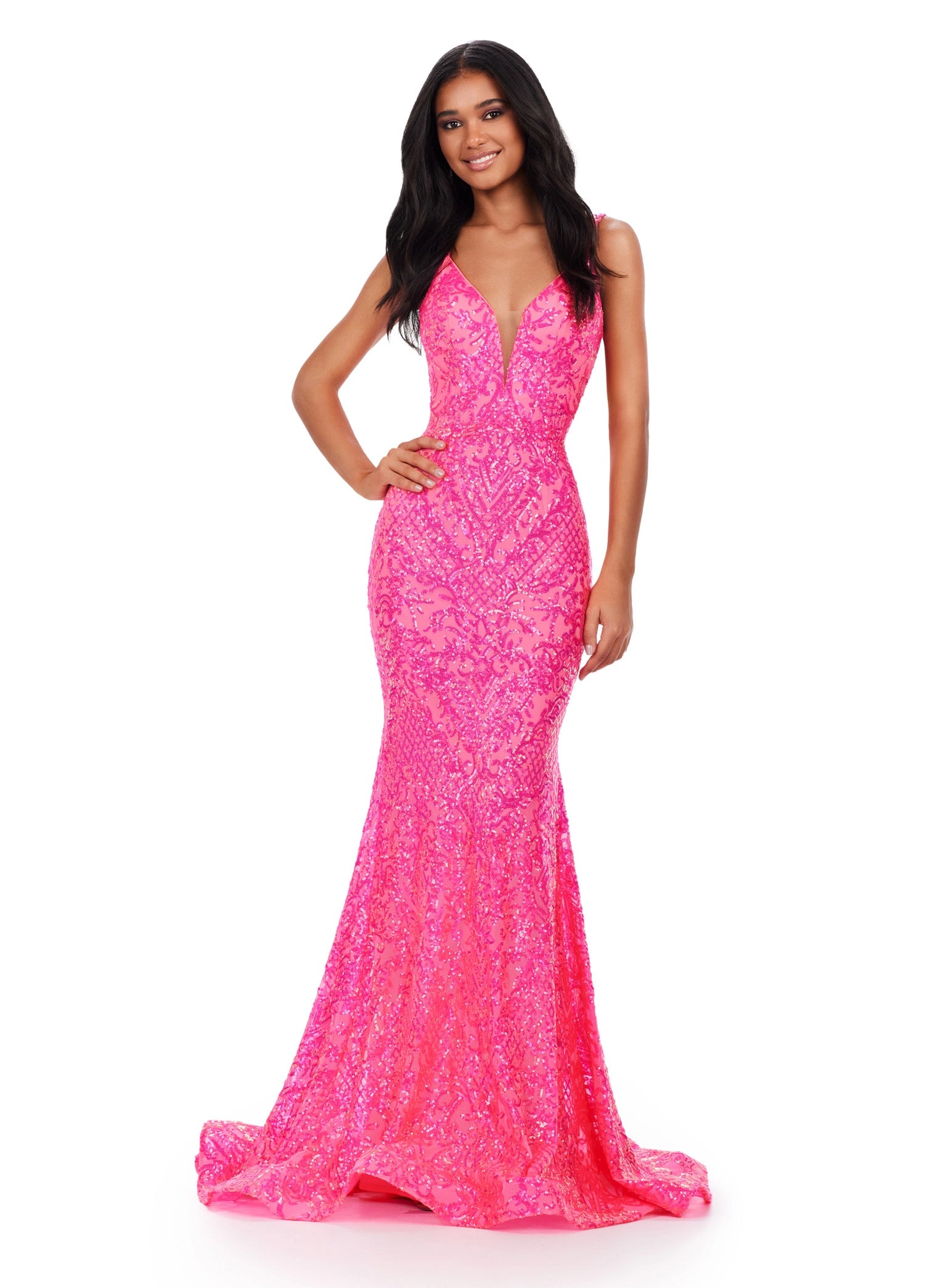 Ashley Lauren 11466 Prom Dress Hot Pink 12 / Hot Pink Ashley Lauren 11466 Prom Dress Hot Pink 12 / Hot Pink