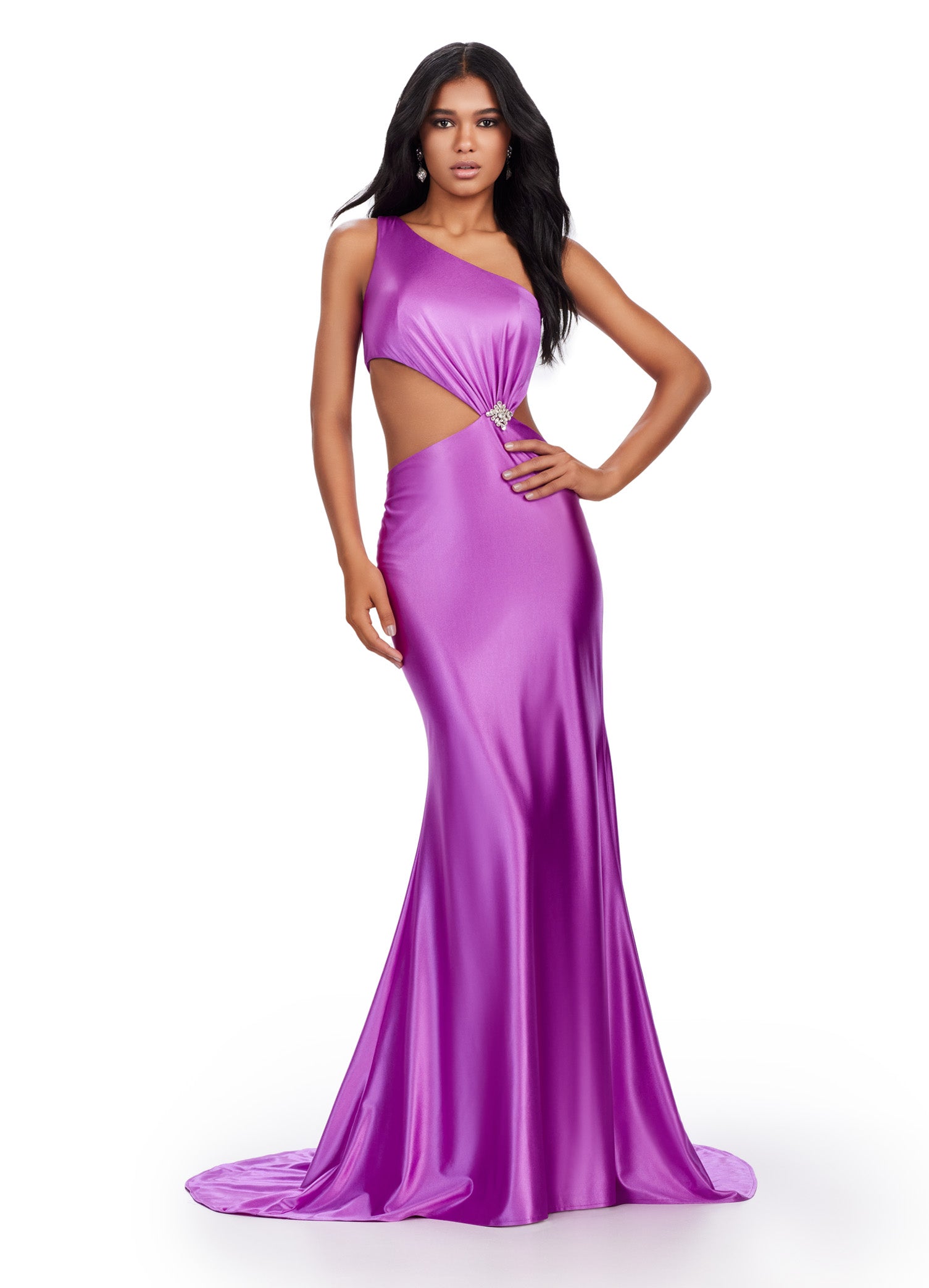 Ashley Lauren 11577 Formal Dresses Nude 00 / Purple Ashley Lauren 11577 Formal Dresses Nude 00 / Purple