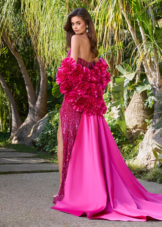 ASHLEYlauren Style 12040 is a dramatic, couture-inspired satin cape featuring an opulent ruffled floral neckline and an elegant sweeping train. This cape is perfect to add to any ASHLEYlauren dress. Designed to elevate photoshoots, pageants, and special-event entrances, this statement piece adds instant glamour and breathtaking movement. A showstopping layer that transforms any look.
Available in Taupe, Mauve, Black, Blush, Fuchsia, Ivory, Lilac, Navy, Red
Ideal for Photoshoots, pageants, stage entrances,