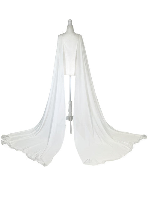 Elevate your formal attire with the Marc Defang 2013 Long Adult Chiffon Fly Away Cape Panels! Crafted with luxurious chiffon, these panels add graceful movement and a touch of elegance to any pageant or formal event. With expert design and quality materials, this accessory is a must-have for a polished and refined look. Ladies ONE SIDE FITS ALL Individual piece 2 sides Fly Away capes Chiffon Material Long length