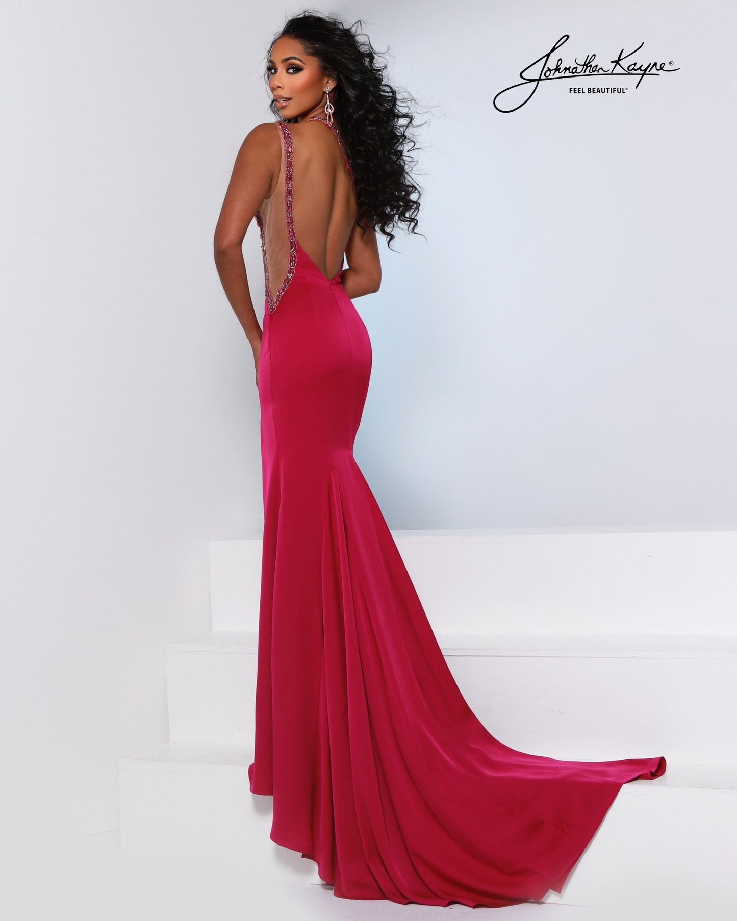 Johnathan Kayne 3286 Fitted Jersey Prom Dress