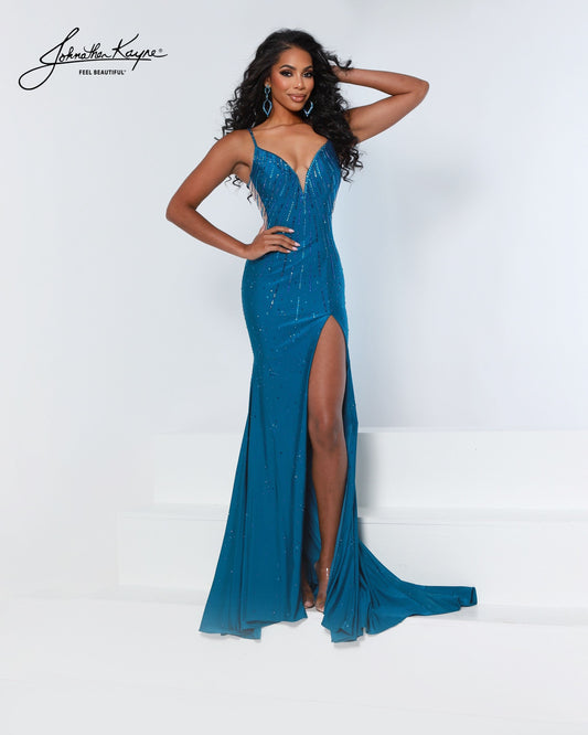 Johnathan Kayne 3288 Stretch Knit Prom Dress