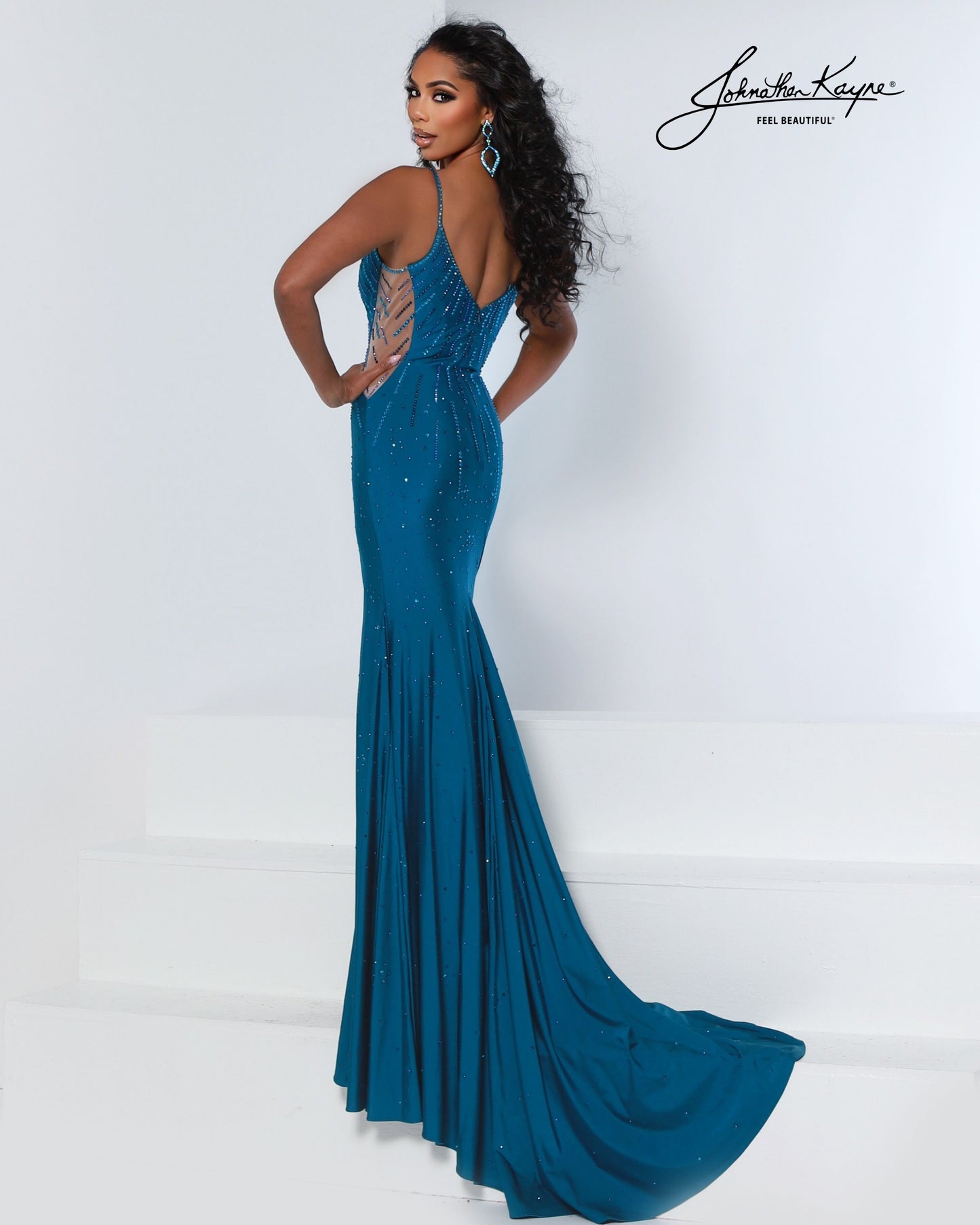 Johnathan Kayne 3288 Stretch Knit Prom Dress