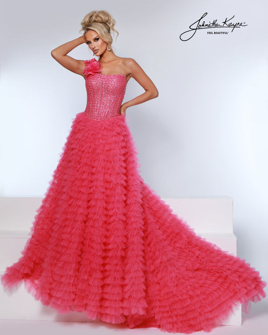 Johnathan Kayne 3302 Flowy Pageant Evening Dress