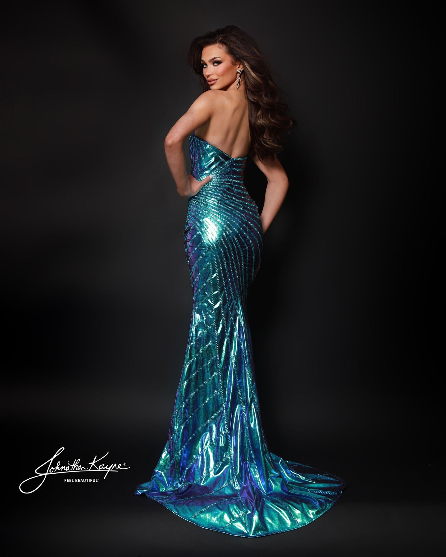 Johnathan Kayne 3308 Fitted Jersey Prom Dress