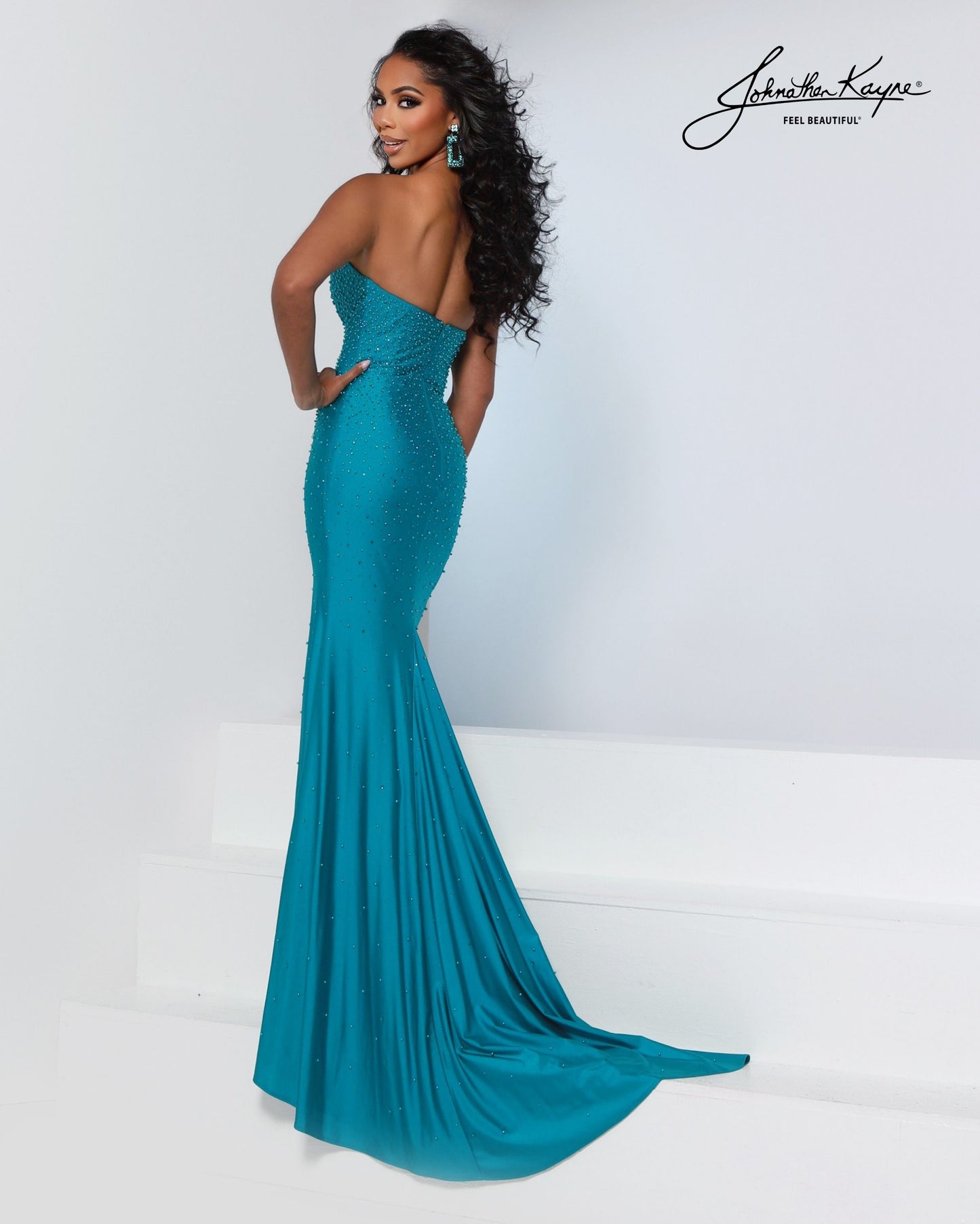 Johnathan Kayne 3314 Stretch Knit Prom Dress