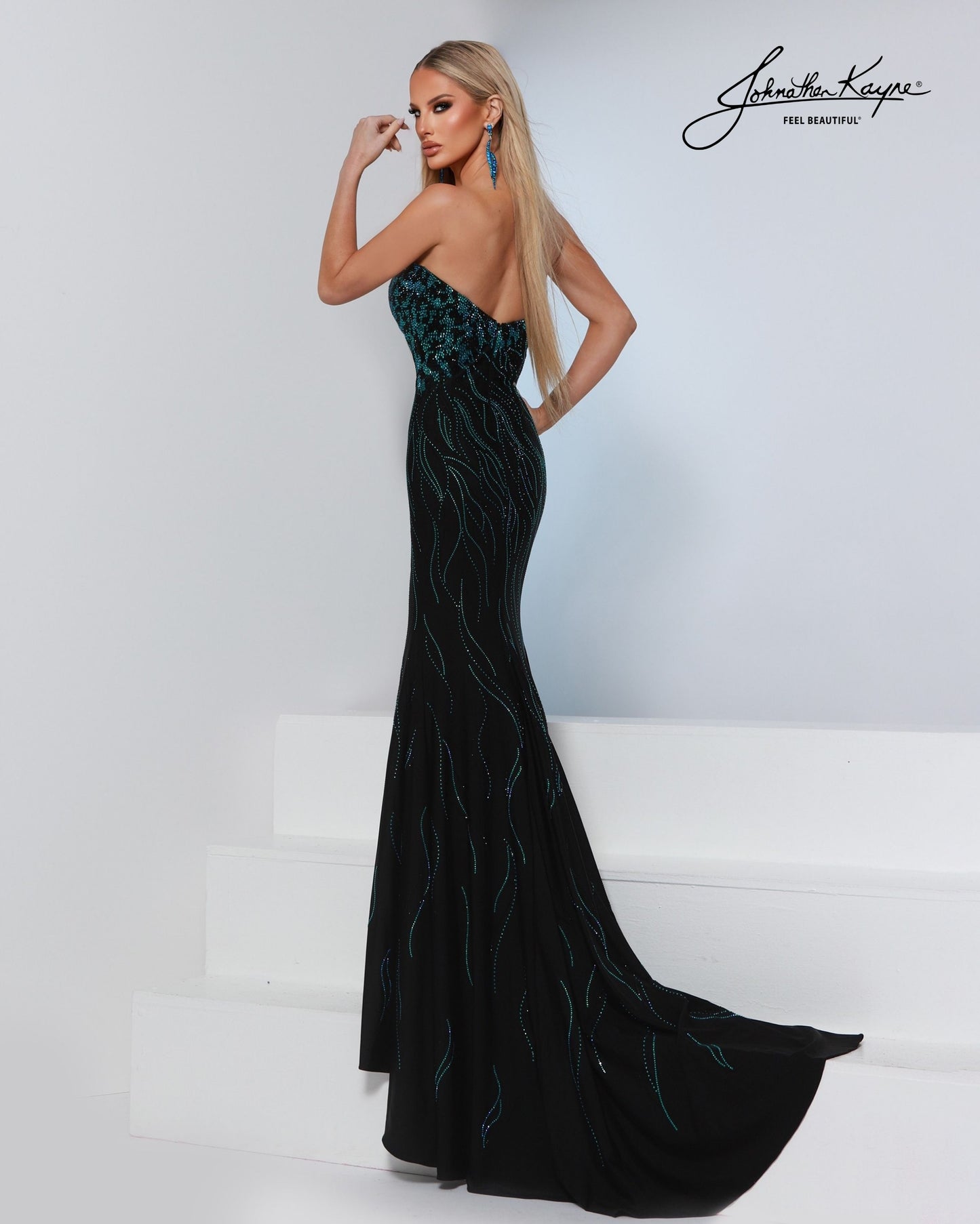 Johnathan Kayne 3316 Stretch Knit Prom Dress