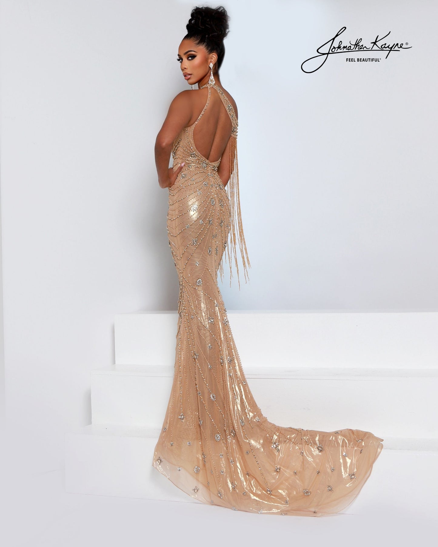 Johnathan Kayne 3320 Stretch Knit Prom Dress