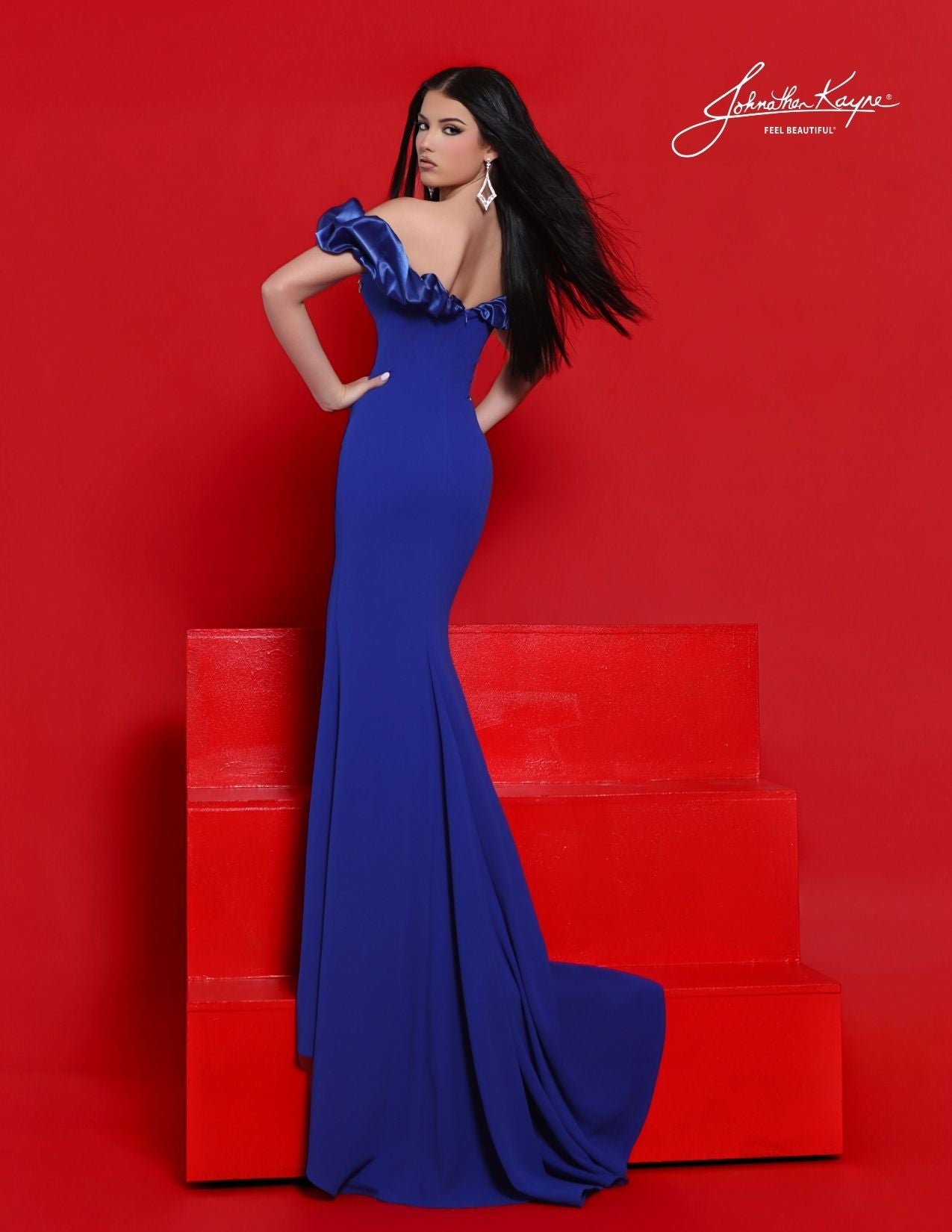 Johnathan Kayne 3334 Formal Puff Sleeve Dress Pageant