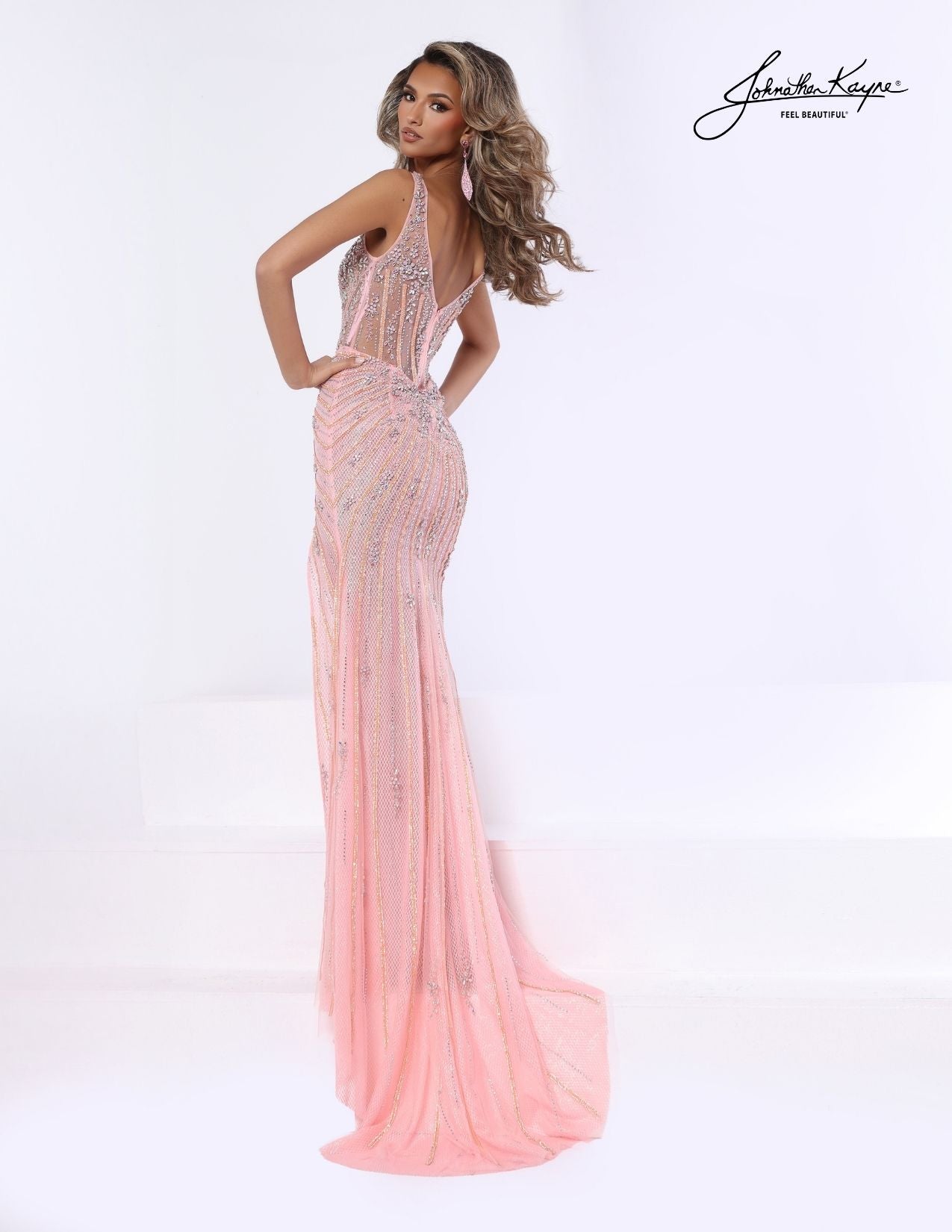 Johnathan Kayne 3344 Sheer Pageant Dress