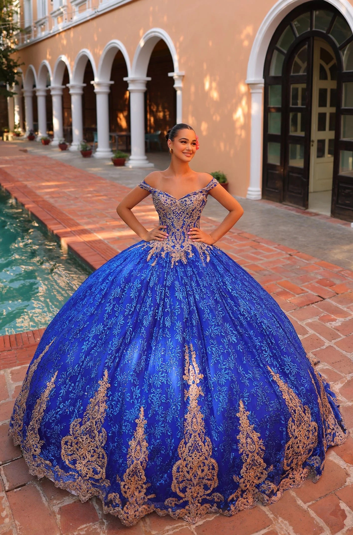 Amarra 54324 Quinceanera Dress Glitter Hooded Cape Corset Party Ball G Glass Slipper Formals Amarra 54324 Quinceanera Dress Glitter Hooded Cape Corset Party Ball G Glass Slipper Formals