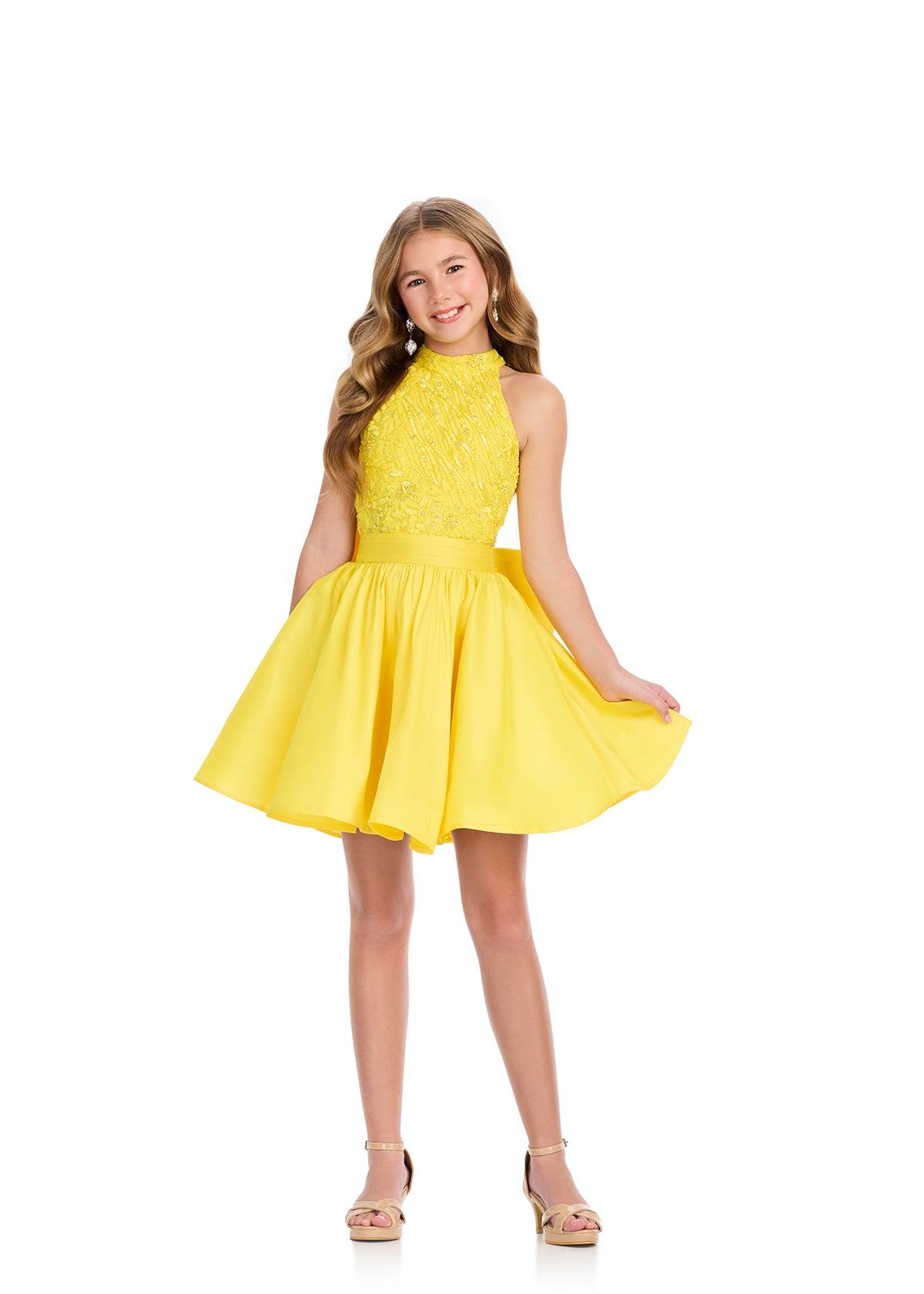 Cocktail Dress Party Wear Dresses For Kids Girls Ashley Lauren Kids 8286 Beaded Girls Cocktail Dress Pageant Bow High Neck Flared Short Yellow Cocktail Dress Party Wear Dresses For Kids Girls Ashley Lauren Kids 8286 Beaded Girls Cocktail Dress Pageant Bow High Neck Flared Short Yellow