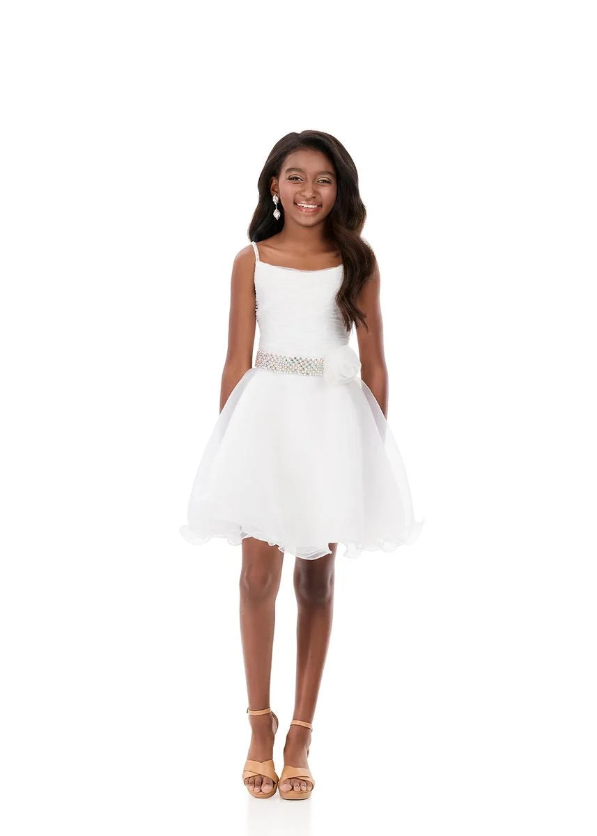 white dress size 14 ASHLEYlauren 8331 Kids Organza – Glass Slipper Formals Nox Anabel R1059 Long Prom Dress Hanna Nikole Plus Size White