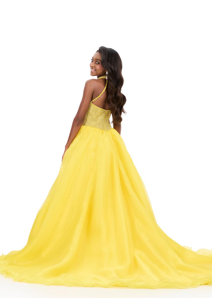 ASHLEYlauren 8355 Girls Pageant Gown High Neckline