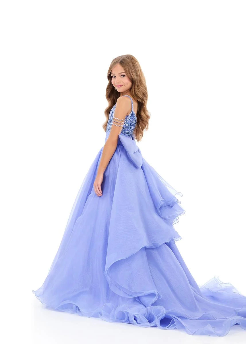 ASHLEYlauren 8356 Girls Pageant Gown Large Back Bow