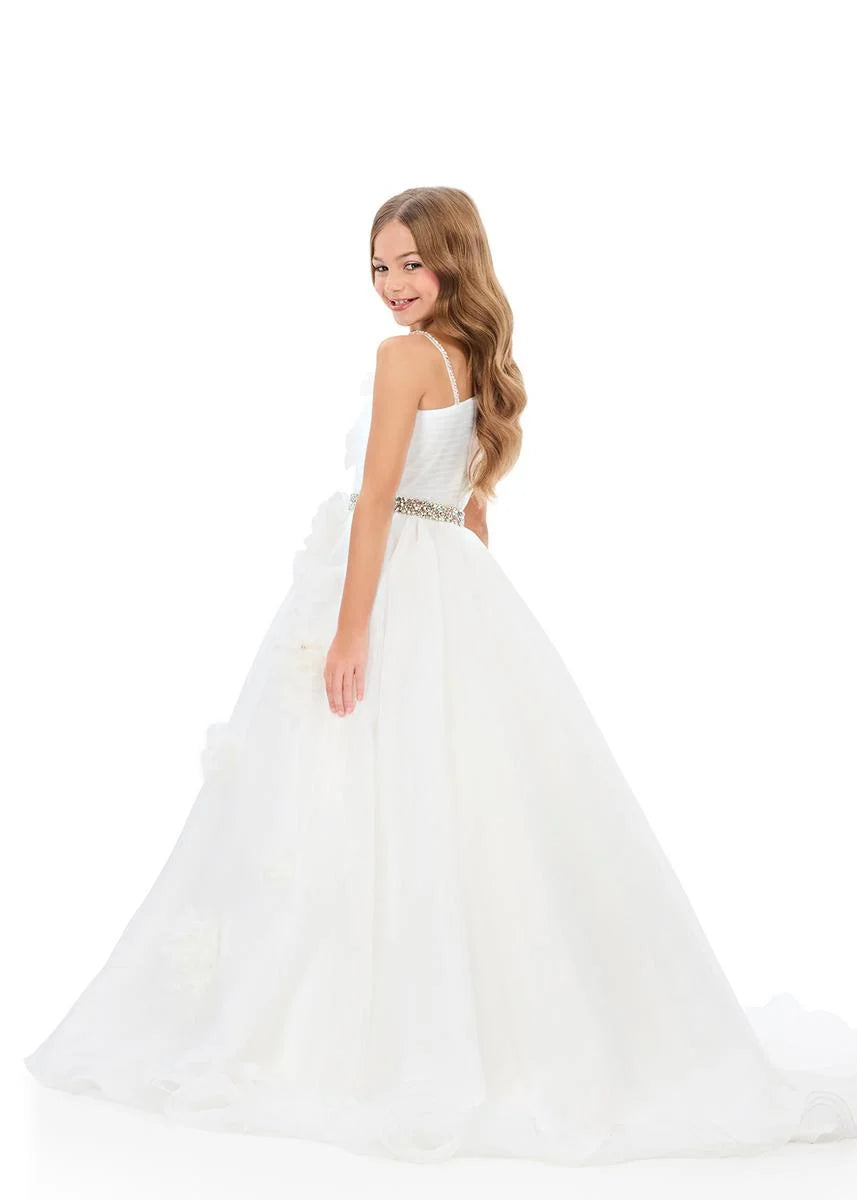 Ashleylauren 8380 Girls Pageant Dress One Shoulder