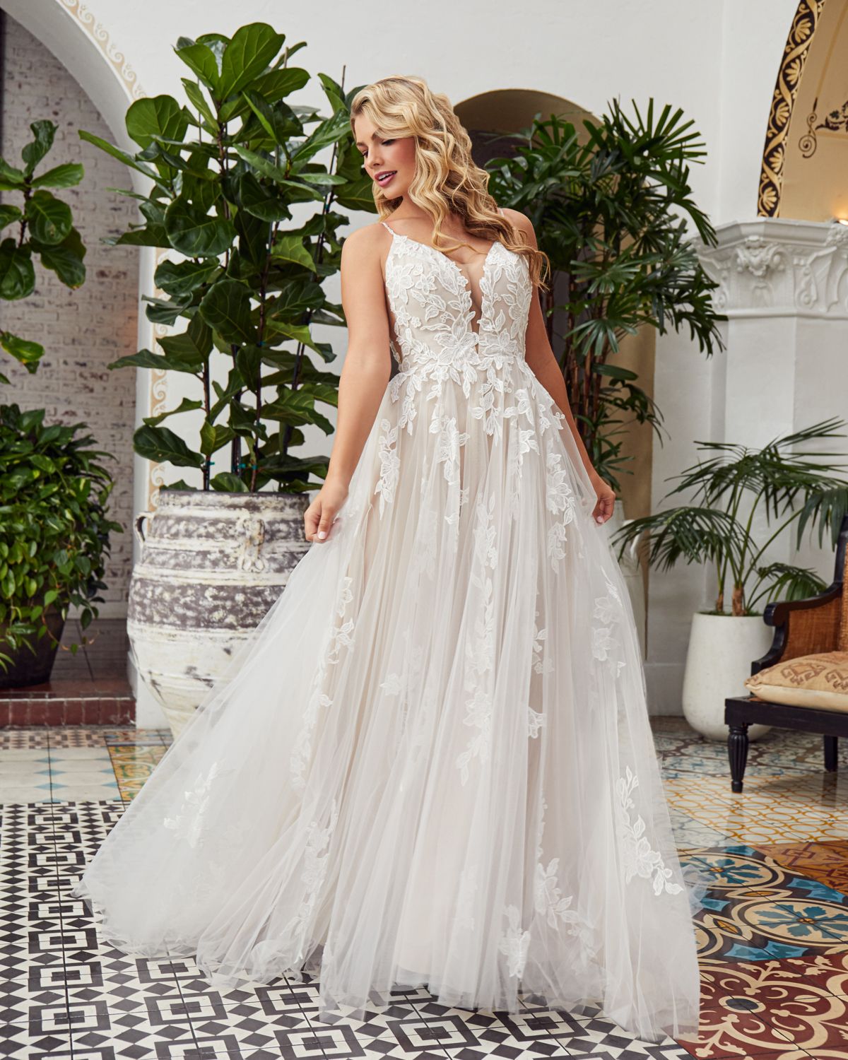 Casablanca Beloved Bridal BL354 Detailed Floral Lace Applique Bodice P Glass Slipper Formals Casablanca Beloved Bridal BL354 Detailed Floral Lace Applique Bodice P Glass Slipper Formals