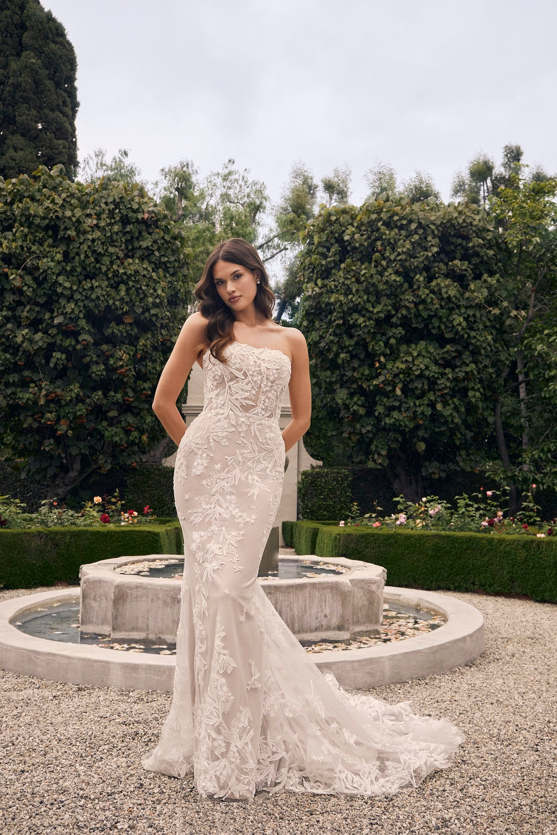 Casablanca Bridal 2548 Jacqueline A-Line Ballgown Off The Shoulder Sheer Floral Tulle Appliques Train Wedding Dress 14 / N/I Casablanca Bridal 2548 Jacqueline A-Line Ballgown Off The Shoulder Sheer Floral Tulle Appliques Train Wedding Dress 14 / N/I