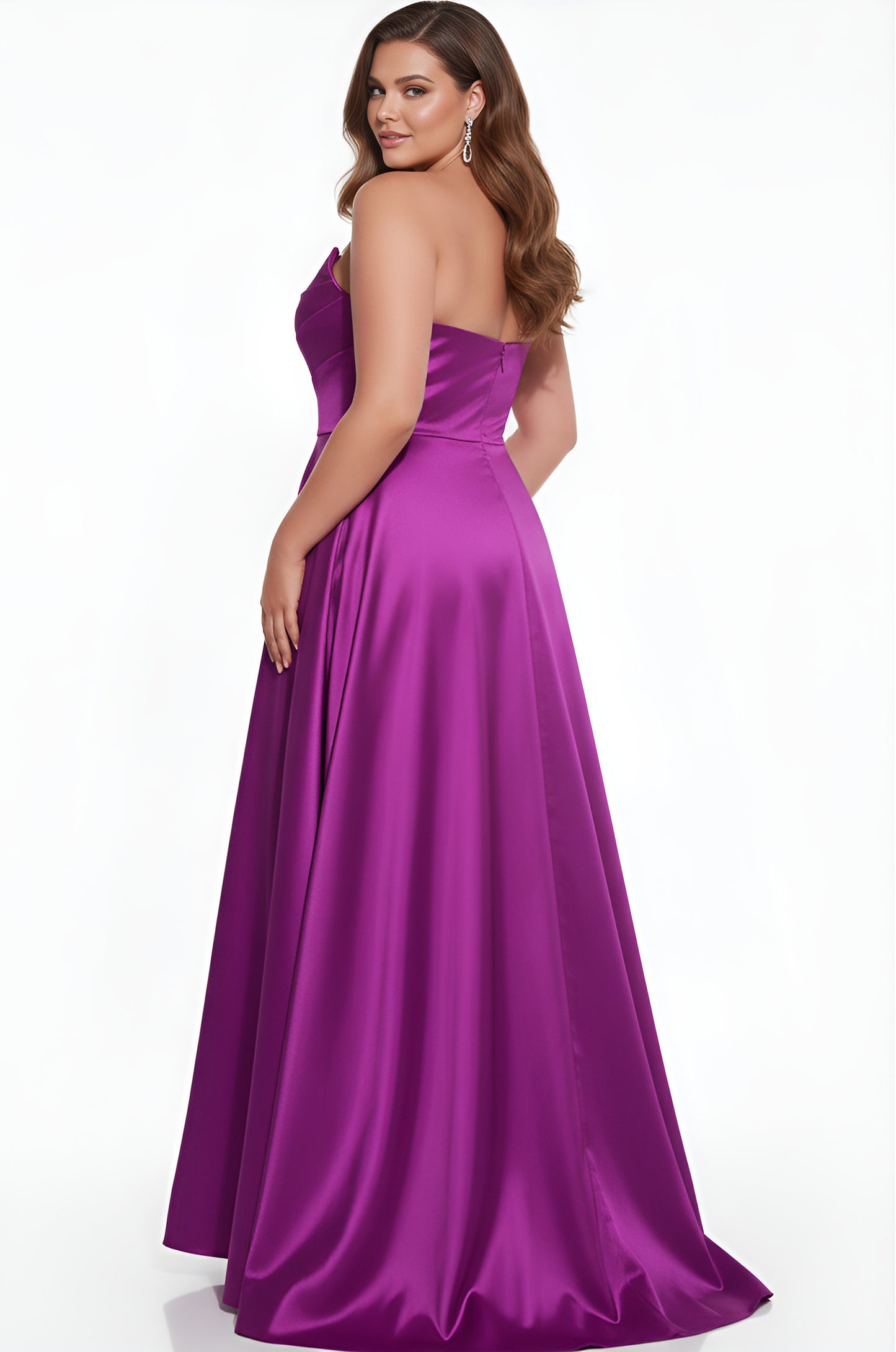 Expertly crafted by Jovani, the D5822 Long A Line Maxi Slit Simple Prom Dress is an elegant and sophisticated choice for your next formal event. With a flattering scoop neck and a stylish thigh-high slit, this dress will make you stand out from the crowd. Made from high-quality materials, it guarantees comfort and style all night long.
Sizes: 00-24
Colors: Ivory, Navy, Plum