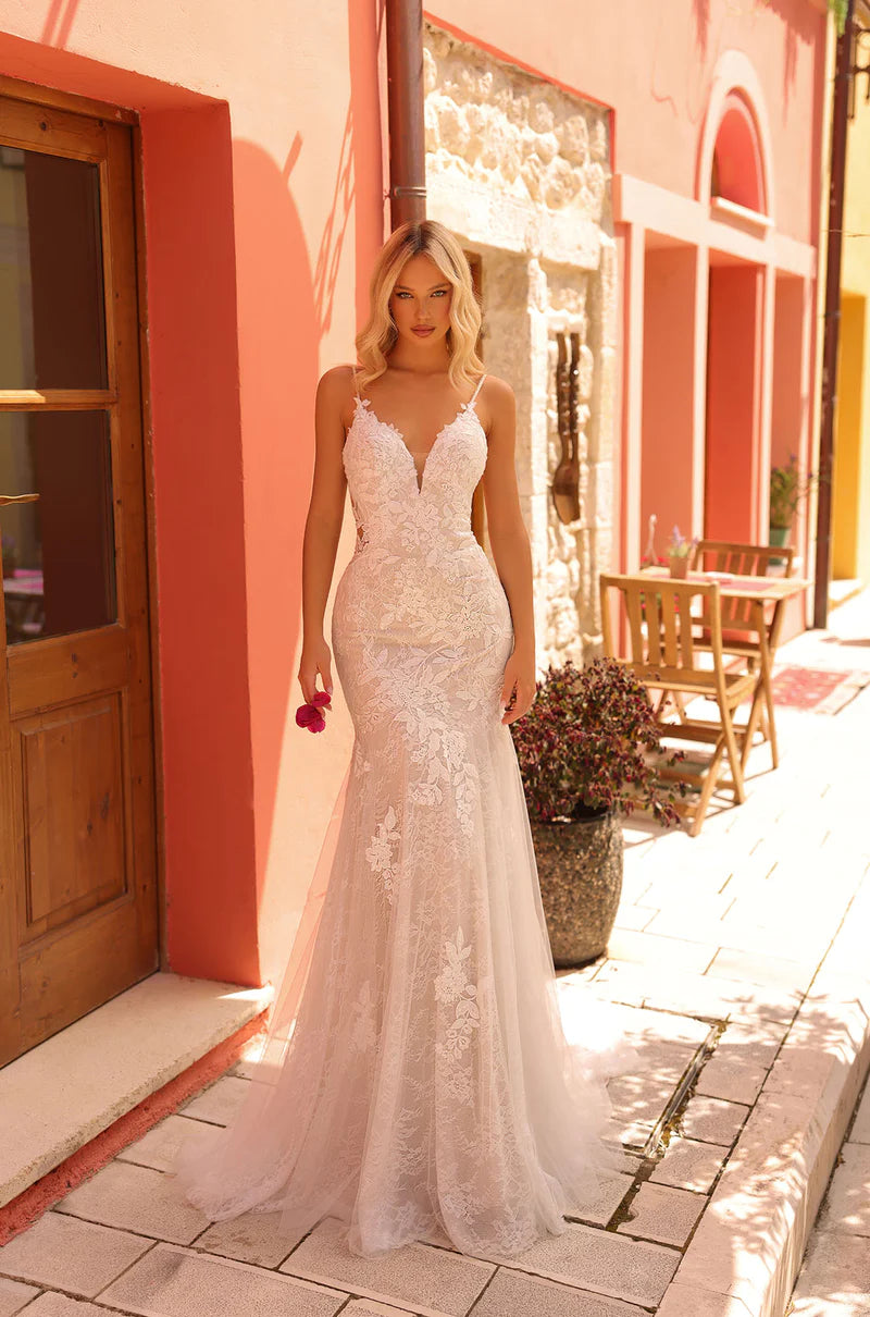 Fiona lace trumpet sales dress