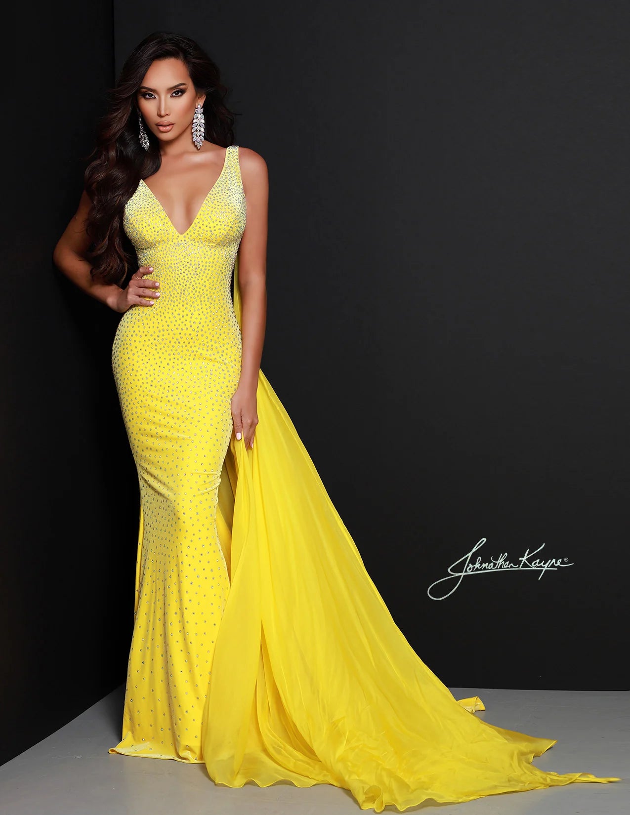 Johnathan Kayne CAPE 3 Pageant Chiffon 4 Panel Accesory