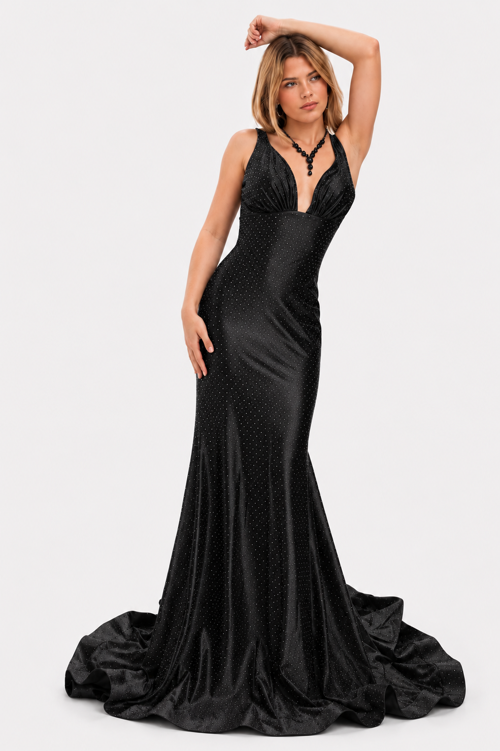 Nina Canacci 9212 Size 2,8 Black Prom Dress Bow Overskirt 2 / Black