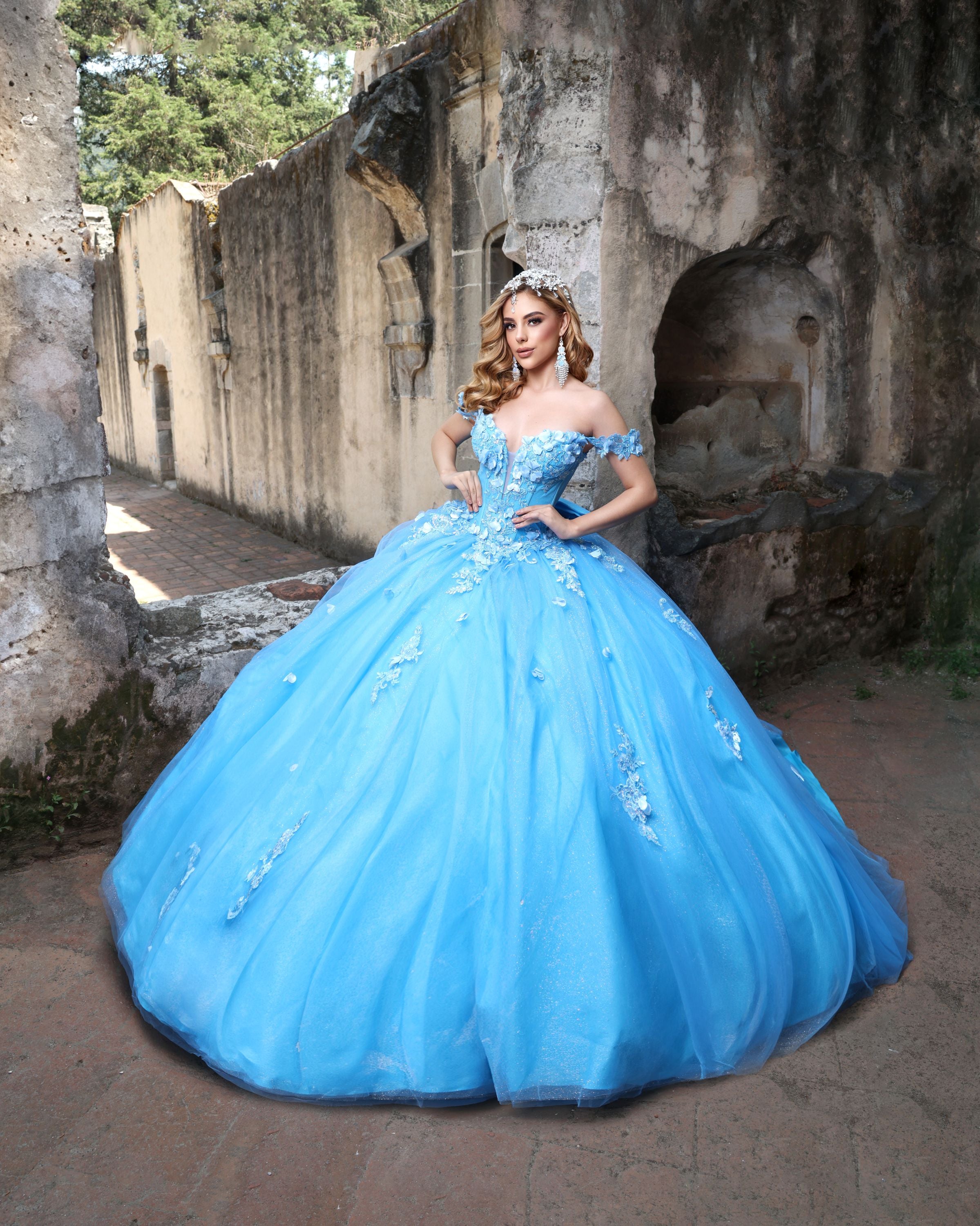 Nina Canacci Q120 Long Quinceanera Dress Tiffany Blue / 6 Nina Canacci Q120 Long Quinceanera Dress Tiffany Blue / 6