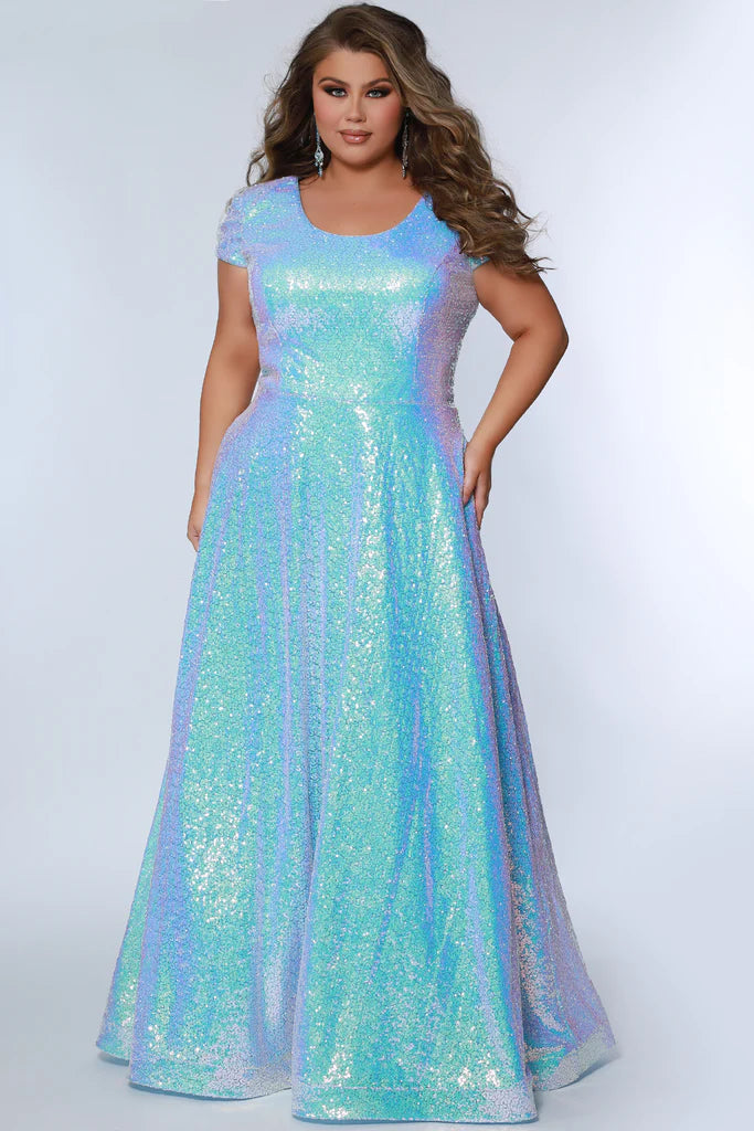 Sydney's Closet CE1801 Long Sequin Plus Size 16 Prom Dress Formal Evening  Gown
