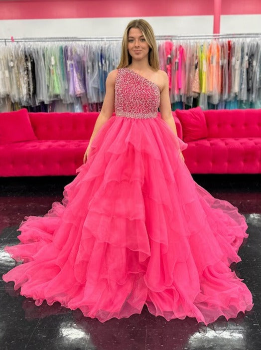 Samantha Blake 1025 Girls Long Pageant Dress Ruffle Layers One Shoulder Formal Gown 10 / Lilac Samantha Blake 1025 Girls Long Pageant Dress Ruffle Layers One Shoulder Formal Gown 10 / Lilac