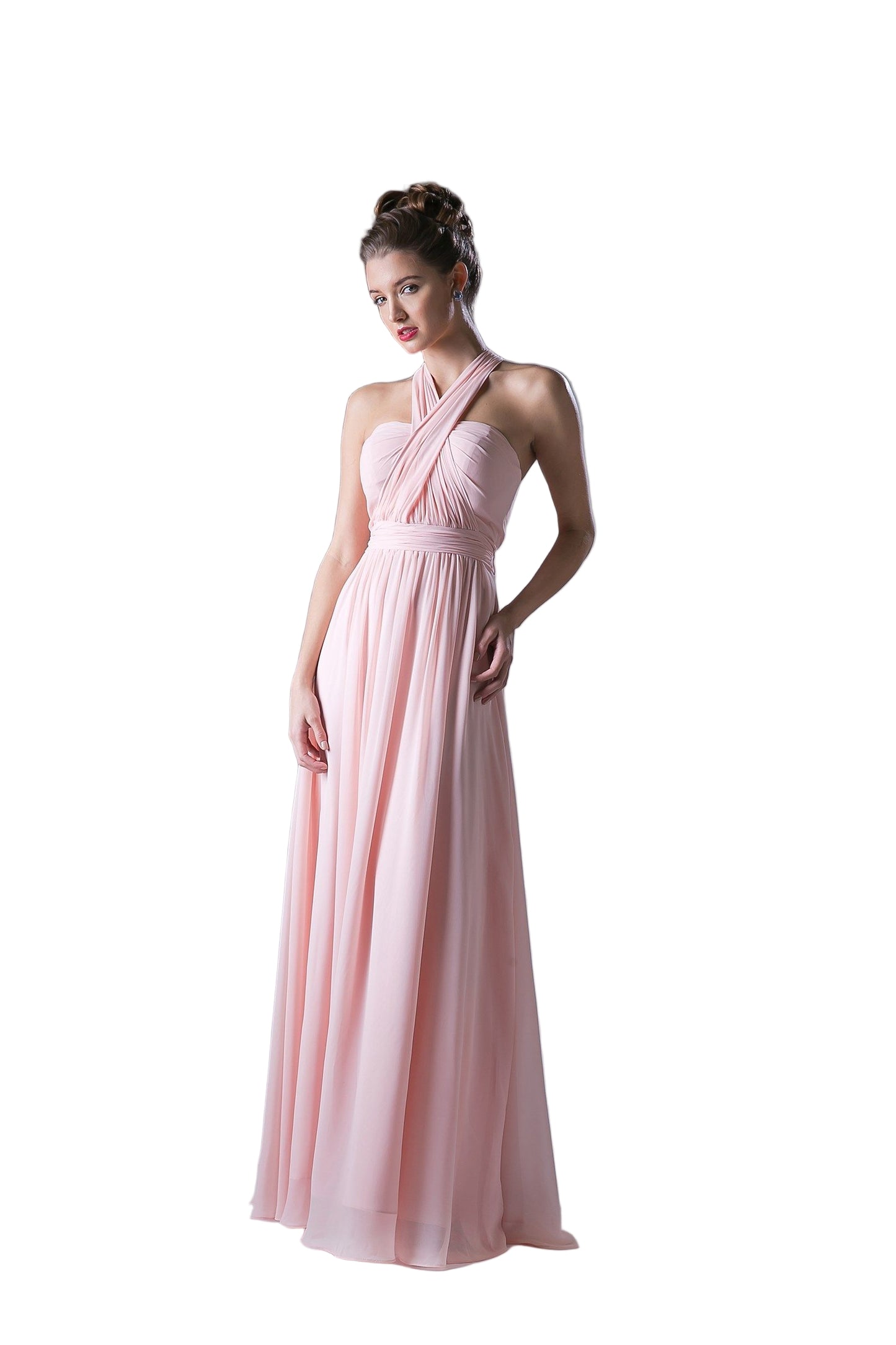 The Ladivine CF055 Convertible Dress in size 4 offers a sophisticated burgundy hue perfect for bridesmaids and bridal parties. Crafted from flowing chiffon, its convertible neckline provides versatile styling options, allowing each wearer to customize their look for an elegant and flattering fit. Designed for comfort and grace, this gown drapes beautifully, making it an ideal choice for formal events.
Size: S (6)
Color: Blush