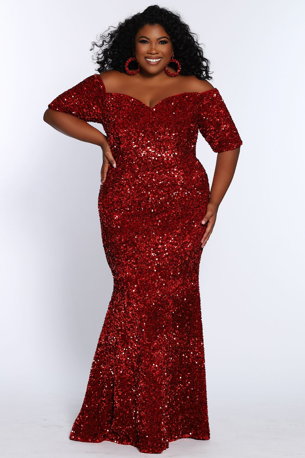 Johnathan Kayne Sydneys Closet Jk2208 Cherry Red Prom Dress Size 22 Sequins Johnathan Kayne Sydneys Closet Jk2208 Cherry Red Prom Dress Size 22 Sequins
