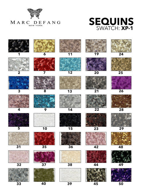 This Marc Defang 8219 Sequin Long Bell Sleeve Pageant Romper is designed with an eye-catching sequin pattern, long bell sleeves and a modern fit. It's the perfect choice for formal events, offering show-stopping style and comfort. contact us for additional colors Sizes: 00-16 Colors: Lilac, Eggplant, Purple, Blue