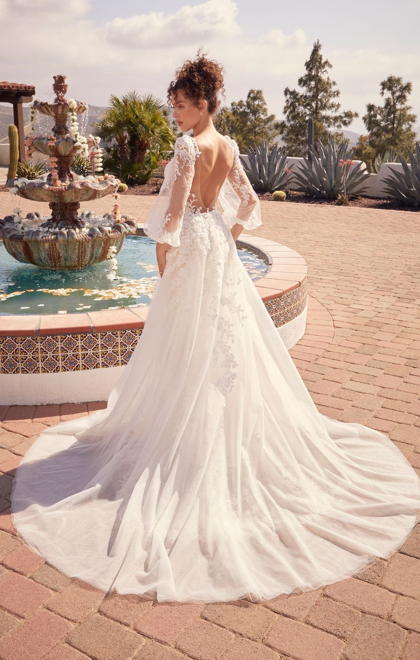 Casablanca Bridal Beloved BL434 Size 10 Wedding Dress Mermaid Sheer Long Sleeve Lace Bridal