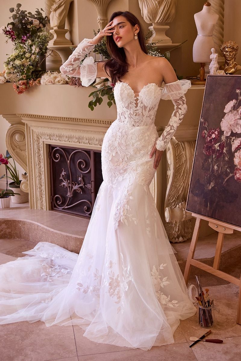 Andrea and Leo WL033 Long Prom Dress Off White / 10 Andrea and Leo WL033 Long Prom Dress Off White / 10
