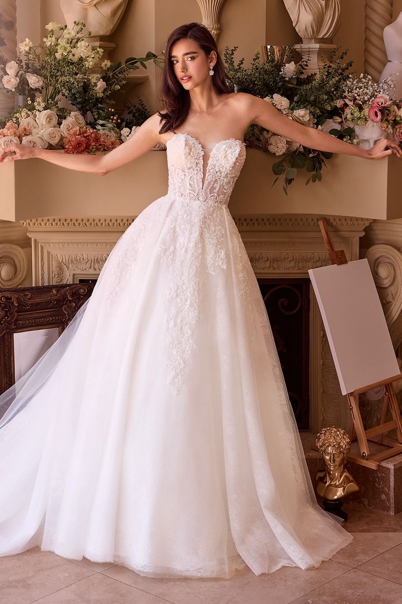 WL037-Strapless Wedding Ball Gown & Lace Bolero-Andrea & Leo | LADY Black TIE Off White / 6 WL037-Strapless Wedding Ball Gown & Lace Bolero-Andrea & Leo | LADY Black TIE Off White / 6