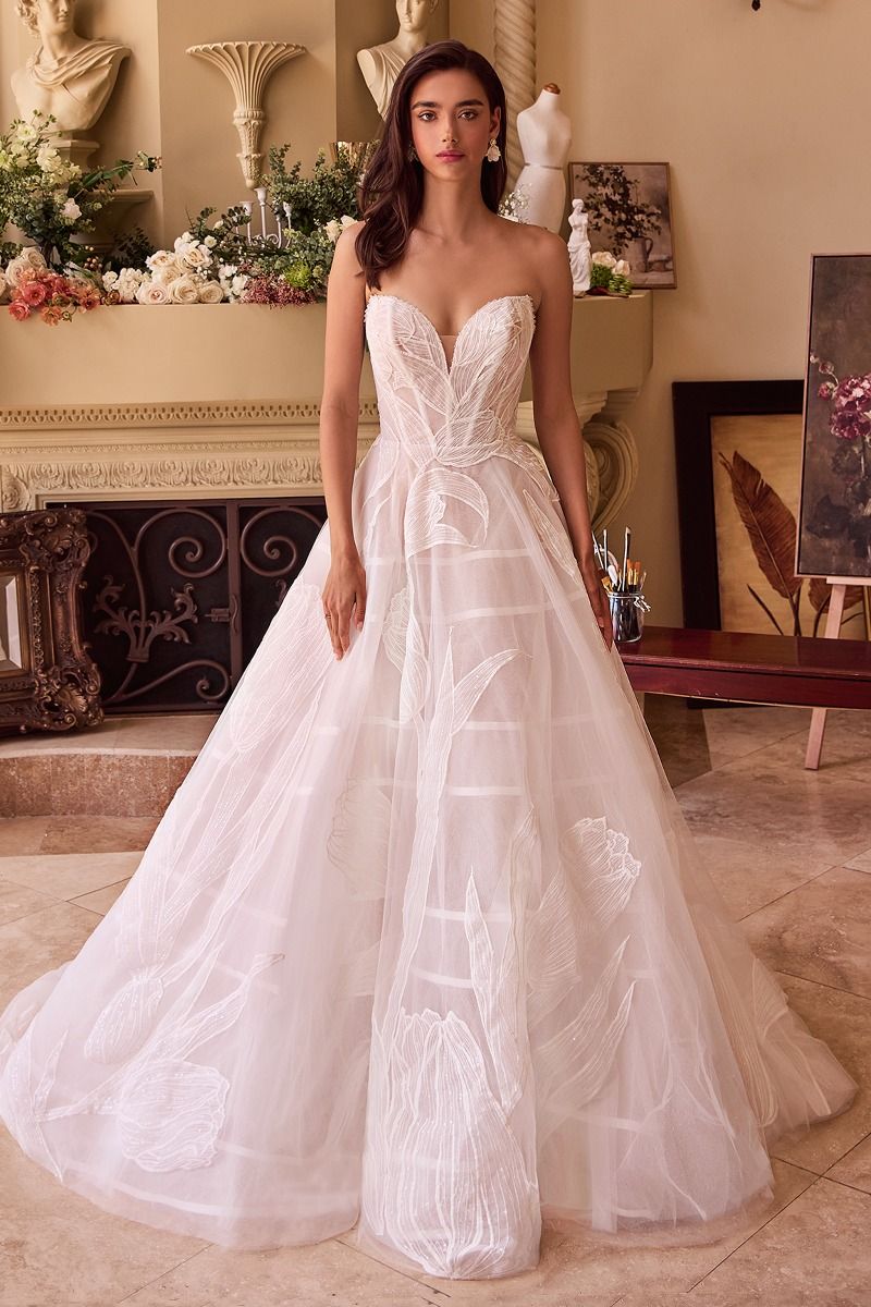 Lady Black Tie - Wl043 - Tulip Sequin Embroidered Wedding Ball Gown - Andrea & Leo - Size 10 Lady Black Tie - Wl043 - Tulip Sequin Embroidered Wedding Ball Gown - Andrea & Leo - Size 10