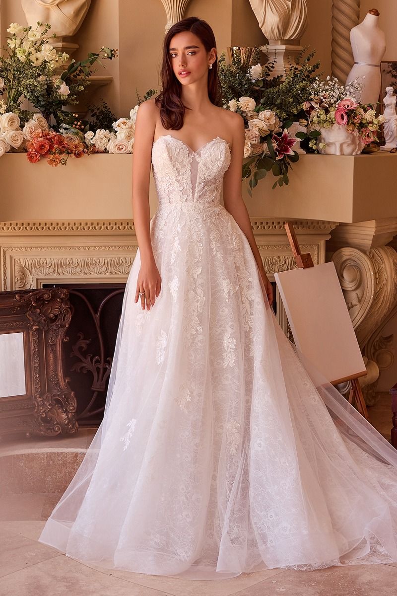 WL052-Deep Sweetheart Strapless Bridal Ball Gown-Andrea & Leo | LADY Black TIE Off White / 12 WL052-Deep Sweetheart Strapless Bridal Ball Gown-Andrea & Leo | LADY Black TIE Off White / 12
