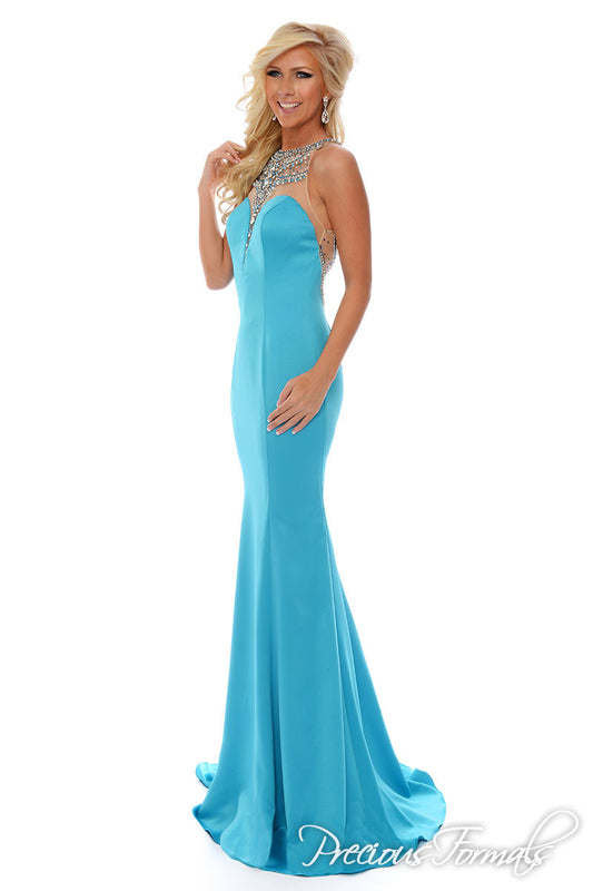 Precious Formals 70158 Size 2 Neon Orange Long Mermaid Prom Dress Pageant Gown