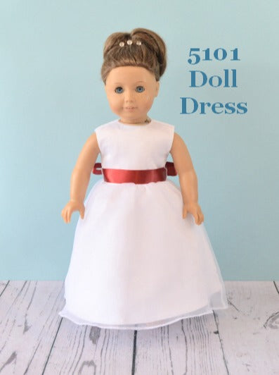 Rosebuds Fashions 5101 Doll Dress Matching Doll Flower Girl Dress Your Flower Girl can have a matching doll dress that matches her flower girl dress! One size, fits American Girl Dolls or similar dolls in the same size.