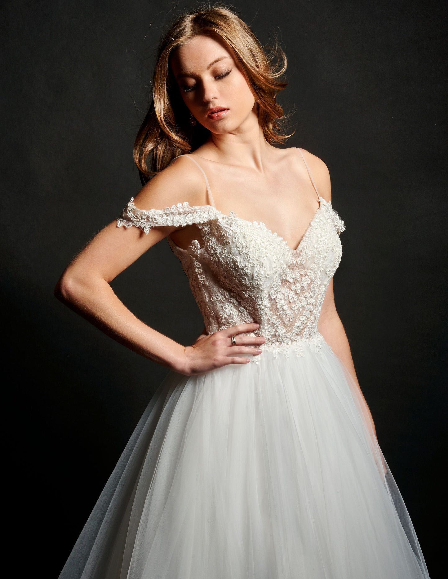 Nina Canacci 5205 Long Ballgown Prom Pageant Gown Long Sheer Ruffle Ballgown Prom Dress off the Shoulder Bridal Gown Available Color- Ivory, Baby Blue Available Size- 4-24