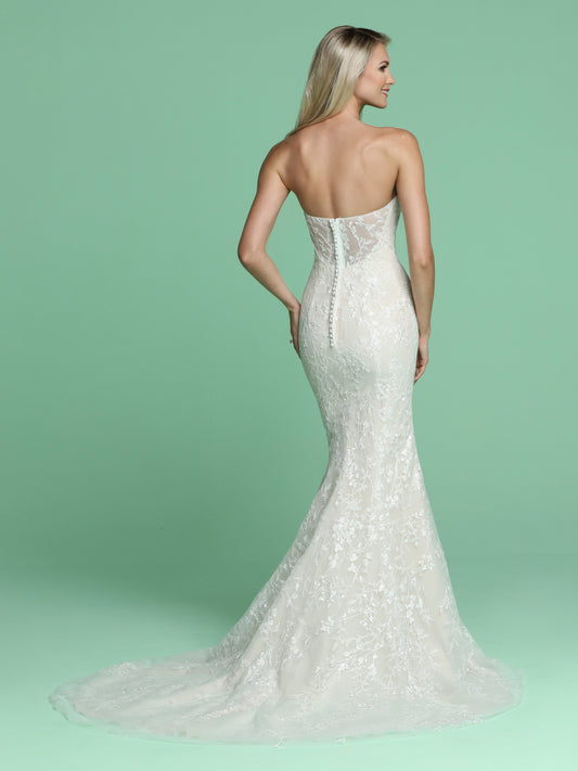 Davinci Bridal 50617 Long stunning Embroidered Tulle Fit & Flare wedding dress. Featuring a strapless sweetheart neckline with a sheer back. Buttons line the back of the gown. flowing into a sweeping train. Available for 1-2 Week Delivery!!! Available Sizes: 2,4,6,8,10,12,14,16,18,20 Available Colors: Ivory/Blush, Ivory/Ivory Available Sizes: 2-30 Available Colors: Ivory/Blush, Ivory/Ivory, White/White