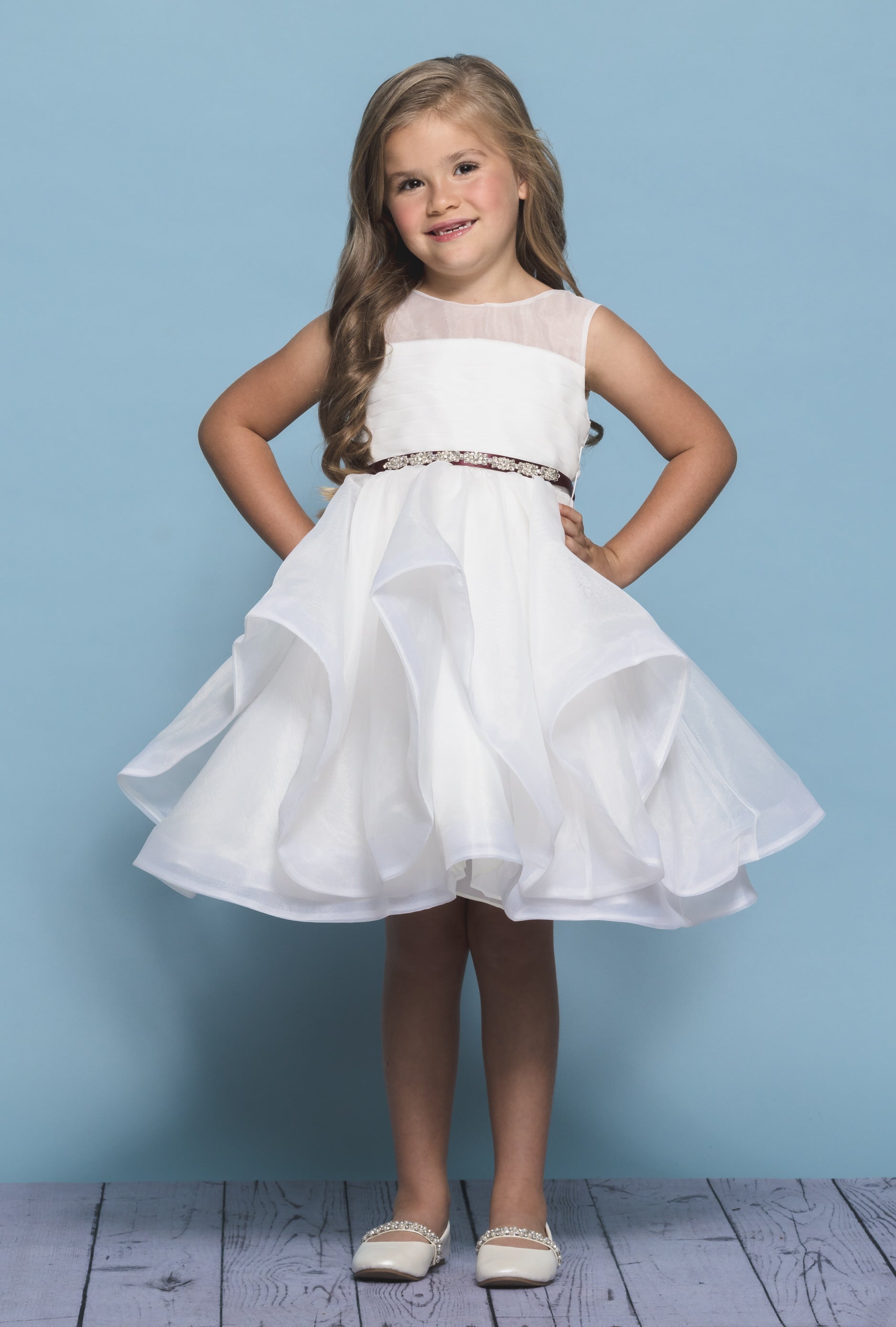 Rosebuds 5138 Short Ruffle Flower Girl Dress V Neck Girls Party Gown - 8 - White - Formal & Bridal Wear - Glass Slipper Formals Rosebuds 5138 Short Ruffle Flower Girl Dress V Neck Girls Party Gown - 8 - White - Formal & Bridal Wear - Glass Slipper Formals