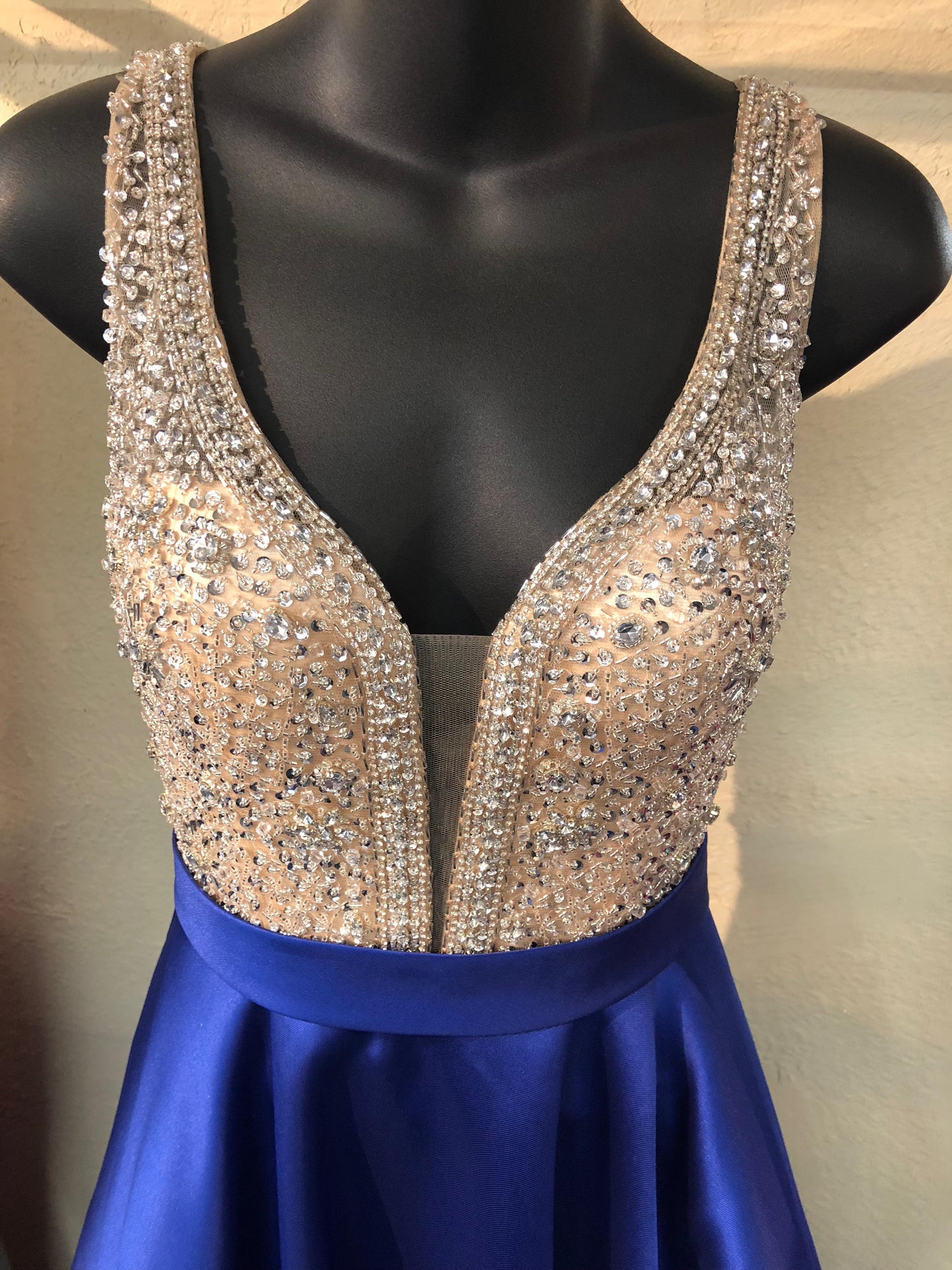 Jovani JVN60696 Size 12 Black Prom Dress Ball Gown Pockets A Line Sheer