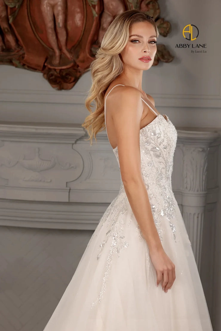 Abby Lane Bridal 97177 Wedding Dress Size 4 Ivory/Champagne