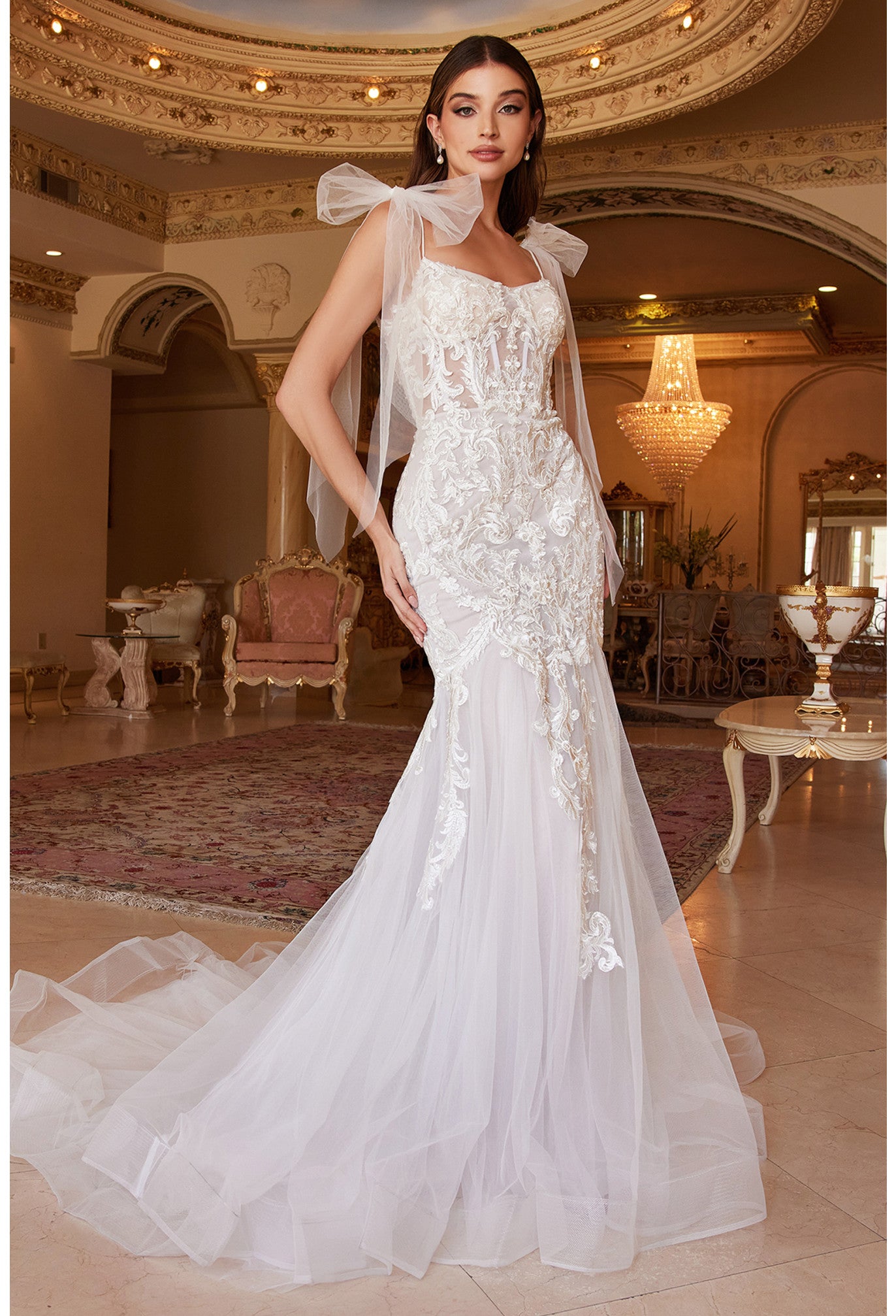 Andrea & Leo Couture BEATRICE A1086 Wedding Dress Sheer Lace Mermaid B Andrea & Leo Couture BEATRICE A1086 Wedding Dress Sheer Lace Mermaid B