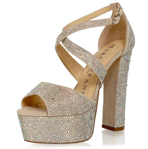 Prom Dress Gold Block Heels For Prom Prom Shoes Wide Width Gold