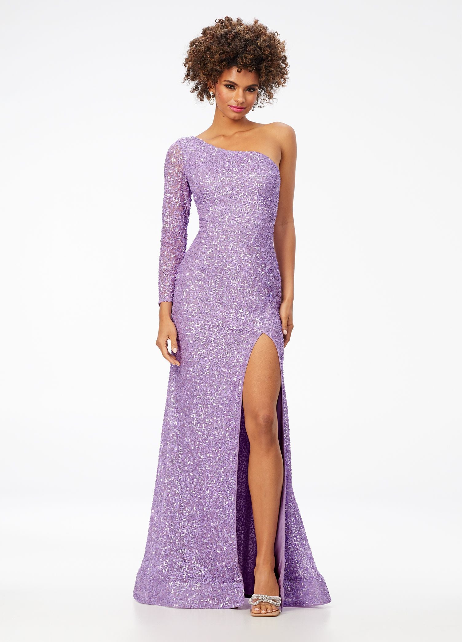 Ashley Lauren 1977 Size 0 Orchid Sequin Dress Prom Ashley Lauren 1977 Size 0 Orchid Sequin Dress Prom