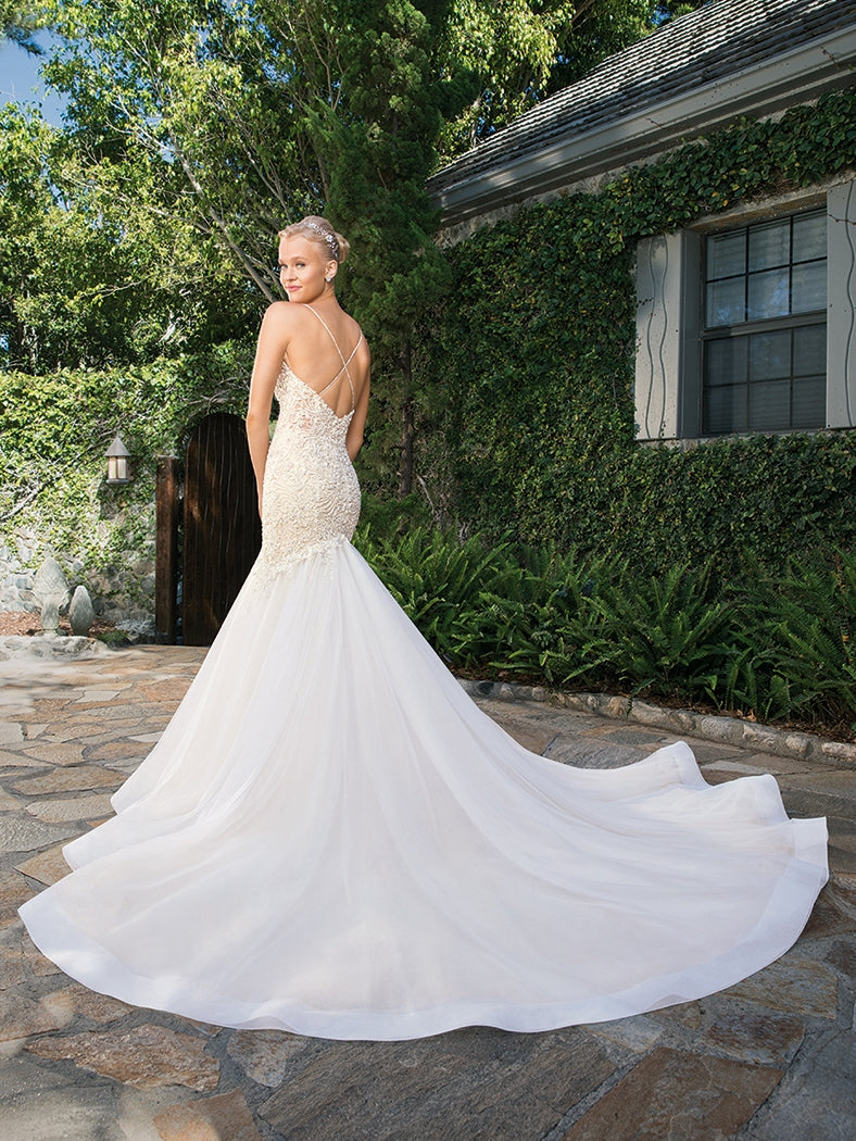 Casablanca Bridal 2359 Clara Wedding Dress Embellished V Neckline Fit and Flare