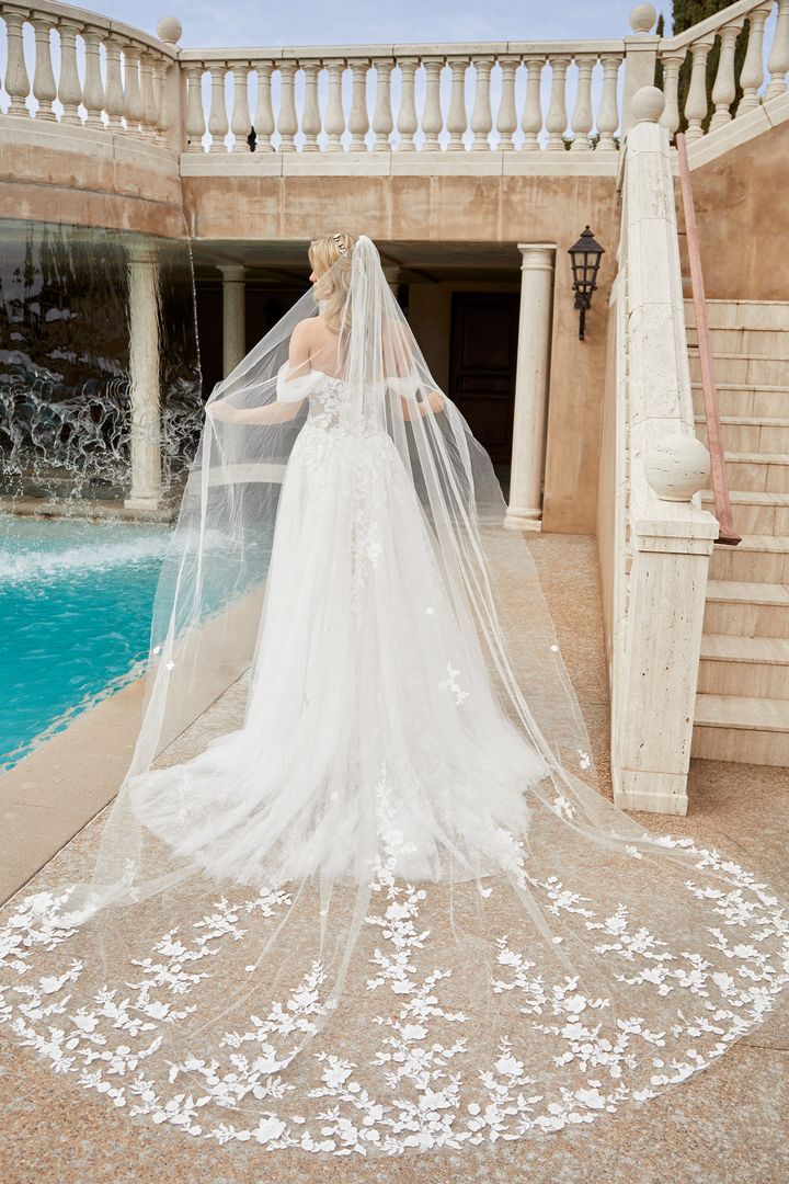Casablanca Bridal 2455V Matching Lace Cathedral Veil for Mae Wedding Dress Cathedral / Champagne/Ivory/Silver Casablanca Bridal 2455V Matching Lace Cathedral Veil for Mae Wedding Dress Cathedral / Champagne/Ivory/Silver