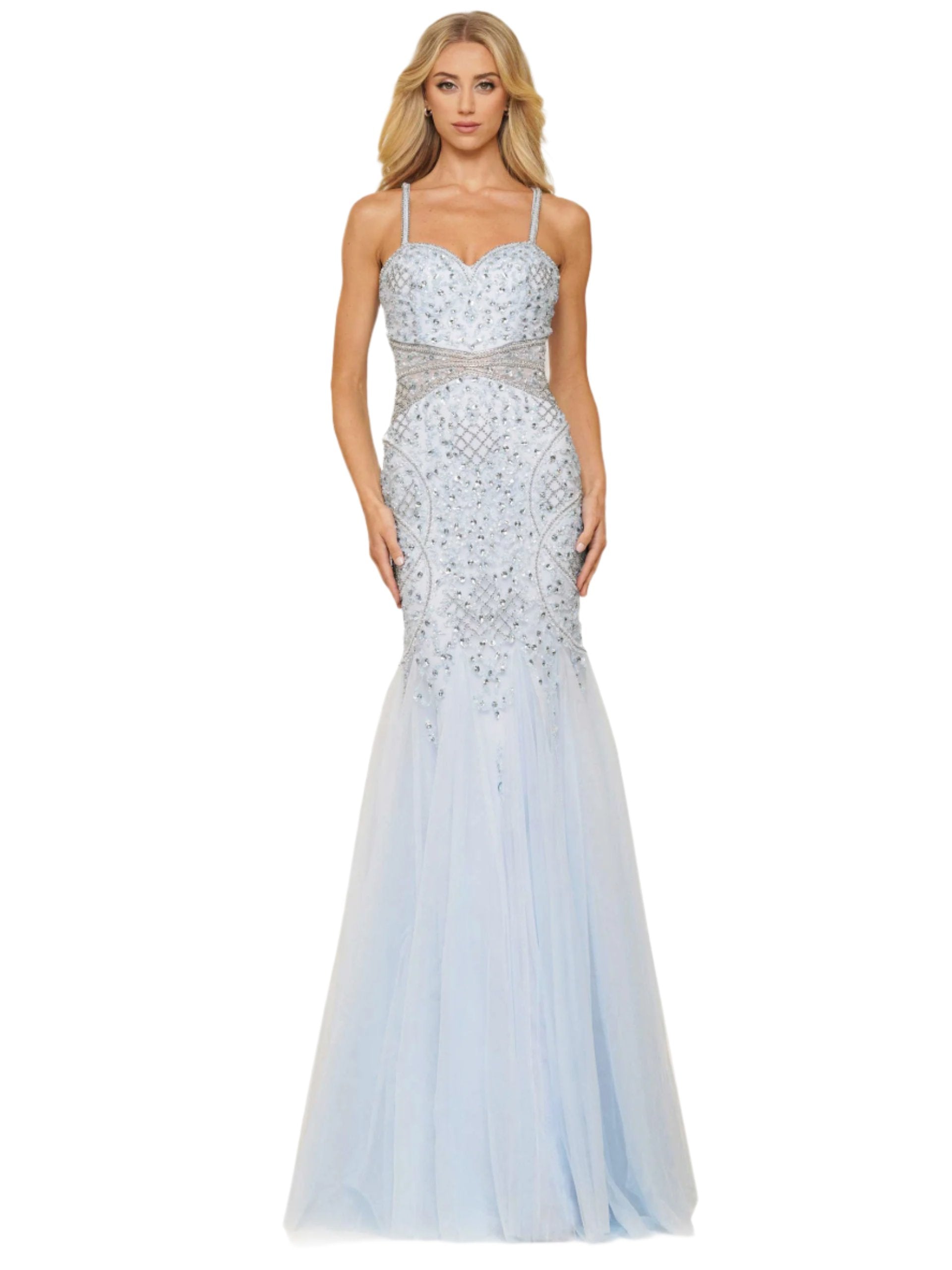 Colors Dress 2230 Size 4 Light Blue Mermaid Prom Dress Embellished Colors Dress 2230 Size 4 Light Blue Mermaid Prom Dress Embellished